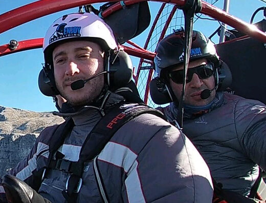 Paragliding paramotor flight Kerkyra