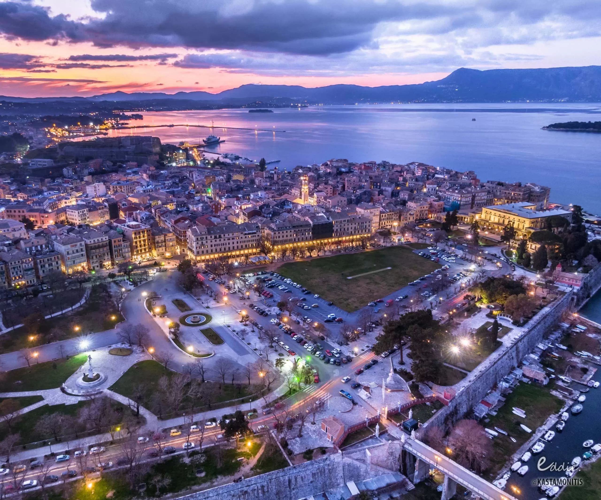 Corfu coastline and old town atmosphere