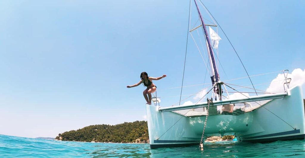 Corfu: Full Day Private Cruise on Lagoon Catamaran