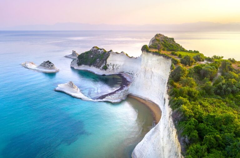 From Corfu Port: Shore Trip with Boat Cave Tour or Beach