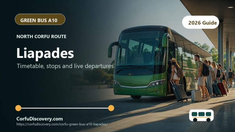 Corfu Green Bus A10 to Liapades: Timetable, Stops and Map