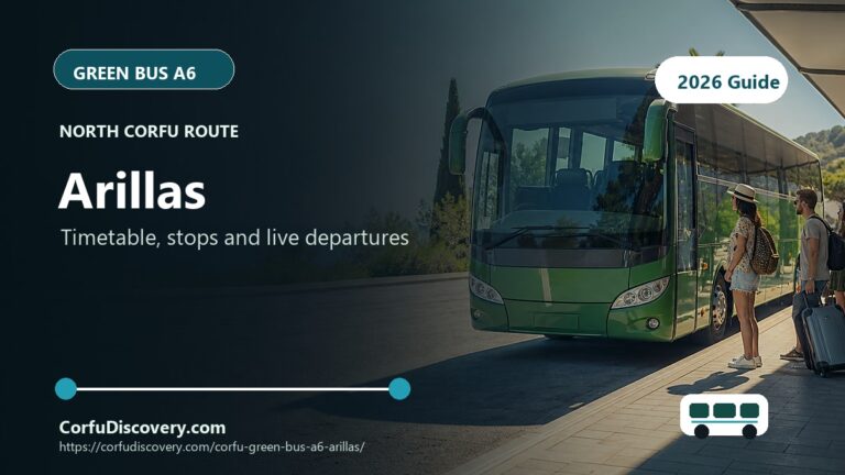 Corfu Green Bus A6 to Arillas: Timetable, Stops and Map